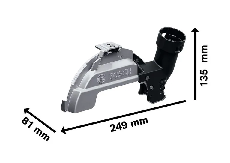Bosch GDE 180-CG dust extraction guard for large angle grinder.