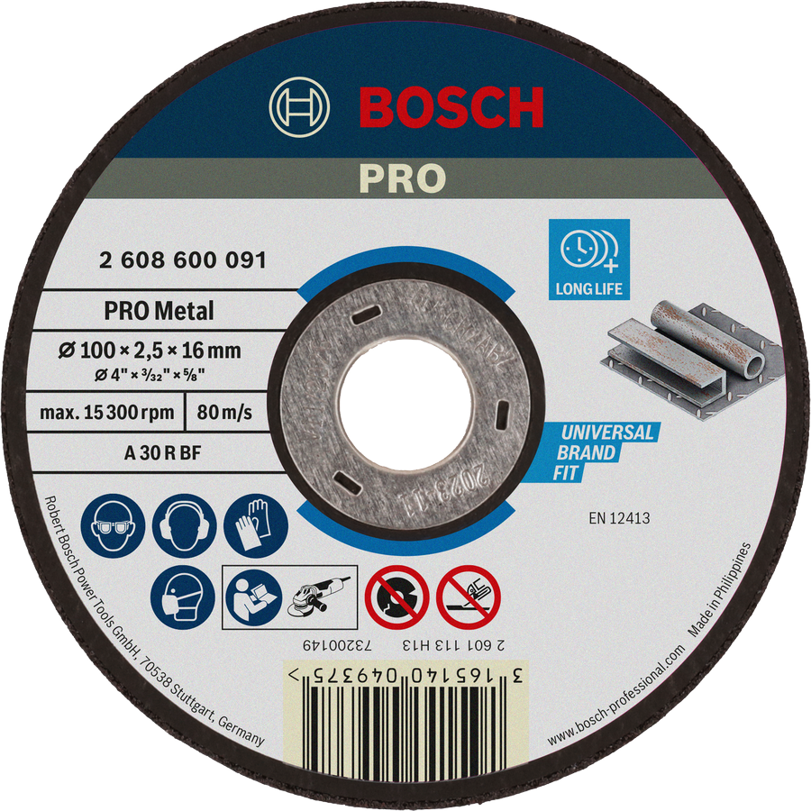 Bosch PRO Metal Cutting Disc 100 x 2.5 x 16 mm.