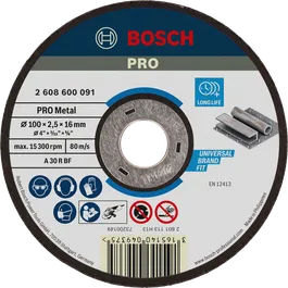 Bosch PRO Metal Cutting Disc 100 x 2.5 x 16 mm.