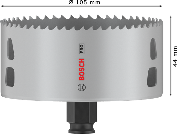 PRO Multi Material PC Plus Hole Saw, 105 mm PRO Multi Material PC Plus Hole Saw, 105 mm