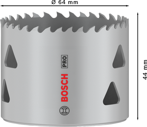PRO Multi Material Hole Saw, 64 mm, Threaded PRO Multi Material Hole Saw, 64 mm, Threaded