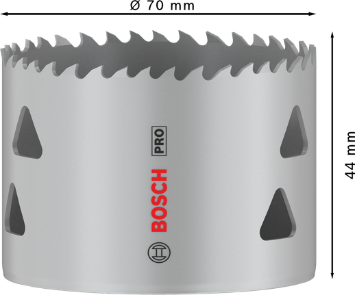 PRO Multi Material Hole Saw, 70 mm, Threaded PRO Multi Material Hole Saw, 70 mm, Threaded