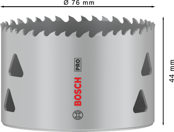 PRO Multi Material Hole Saw, 76 mm, Threaded PRO Multi Material Hole Saw, 76 mm, Threaded