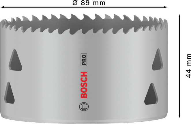 PRO Multi Material Hole Saw, 89 mm, Threaded PRO Multi Material Hole Saw, 89 mm, Threaded