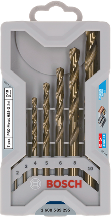PRO Metal HSS-G Twist Drill Bit Set, 7 pcs Bosch PRO Metal HSS-G twist drill bit set 7 pcs.