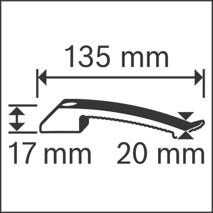 Cable clamp dimensions.