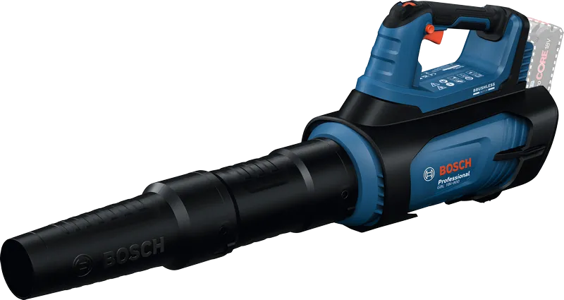 Bosch GBL 18V-800 cordless leaf blower with brushless motor.