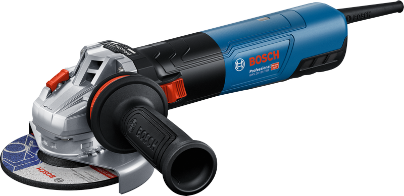 Bosch GWS 20-125 TSB angle grinder with side handle.