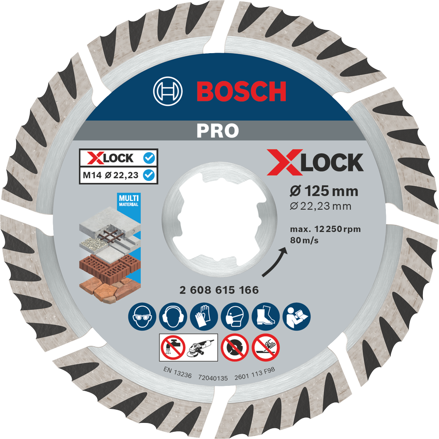 Bosch PRO Multi Material Diamond Disc X-Lock 125mm.