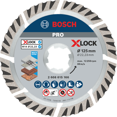 Bosch PRO Multi Material Diamond Disc X-Lock 125mm.