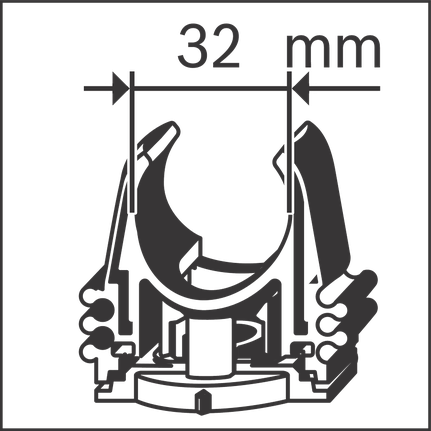 32 mm conduit clip.