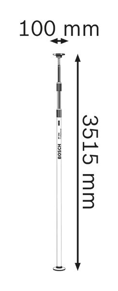 Telescopic pole dimensions.