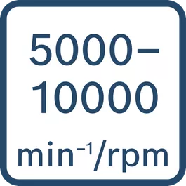 No load speed 5000-10000 min-1/rpm