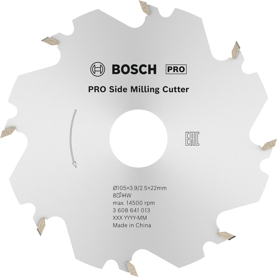 Bosch PRO Side Milling Cutter, 105mm 8 teeth.