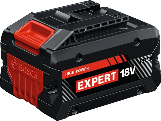 Bosch EXBA18V-55 battery pack, 18V 5.5Ah capacity.
