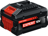 Bosch EXBA18V-55 battery pack, 18V 5.5Ah capacity.
