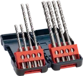 Bosch 8-piece hammer drill bit set SDS plus-3 in case.