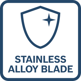 Stainless alloy blade provides exceptional durability and cutting performance
