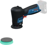 Bosch GPX 12V-77 cordless polisher with foam pad.