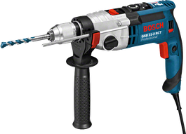 Bosch GSB 21-2 RCT impact drill with side handle.