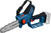 Bosch GKE 18V-20 cordless pruner saw for precise cutting.