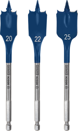 Bosch EXPERT Self Cut Speed Spade Drill Bit Set 20/22/25 mm.