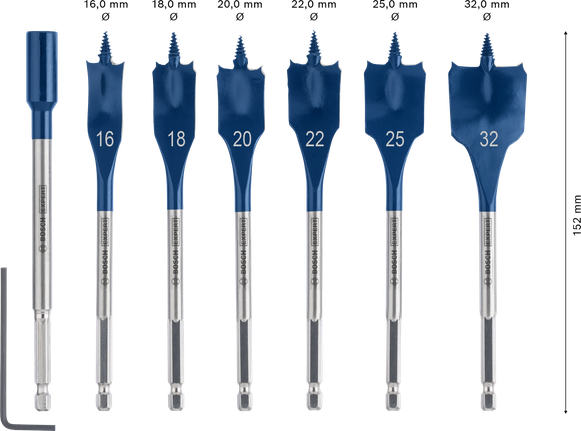 Bosch EXPERT Self Cut Speed Spade Drill Bit Set 7 pcs.