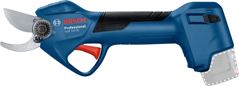 Bosch GGP 12V-25 cordless electric pruning shear.