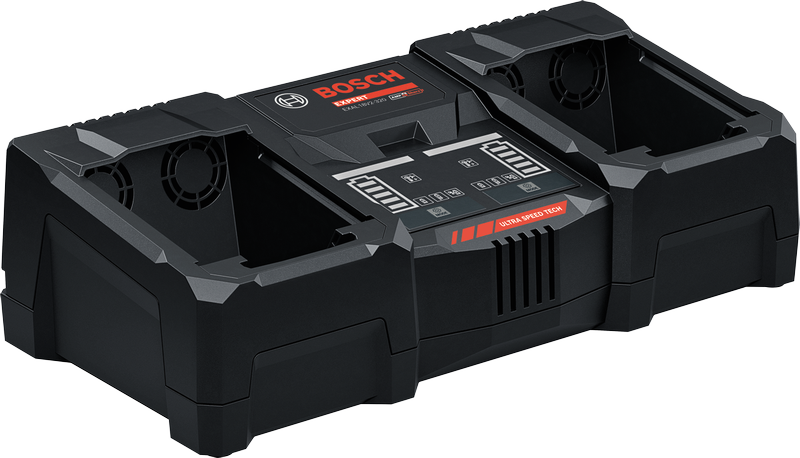 Bosch EXAL18V2-320 dual battery charger, ultra-fast charging.