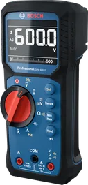Bosch GDM 600-15 digital multimeter with large LCD display.