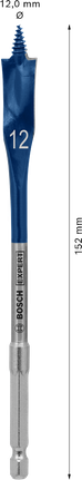 Bosch EXPERT Self Cut Speed Spade Drill Bit 12 x 152 mm.