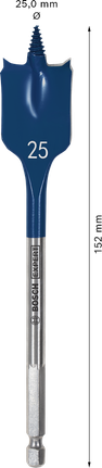 Bosch EXPERT Self Cut Speed Spade Drill Bit 25 x 152 mm.