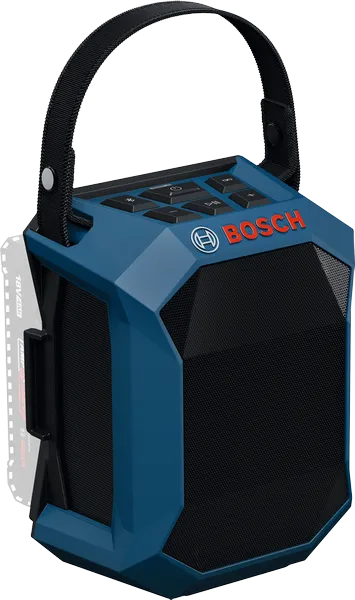 Bosch GPB 18V-1 C Bluetooth speaker with handle.