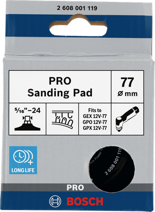 Bosch PRO sanding pad 77 mm hook and loop.
