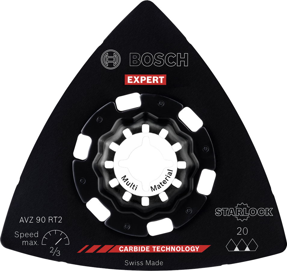 Bosch EXPERT AVZ 90 RT2 carbide sanding plate, 90 mm.