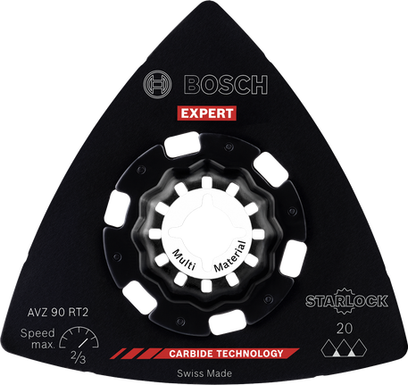 Bosch EXPERT AVZ 90 RT2 carbide sanding plate, 90 mm.