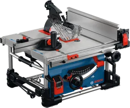 Bosch GTS 70-216 table saw with adjustable cutting angle.