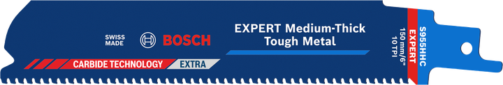 EXPERT Medium-Thick Tough Metal S955HHC Bosch EXPERT S955HHC blade for medium-thick tough metal.