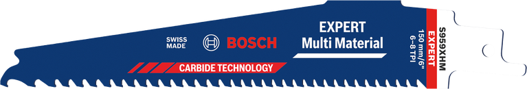 Bosch EXPERT Multi Material S959XHM blade with carbide teeth.