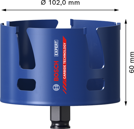 Bosch EXPERT Construction Material 102 mm hole saw.