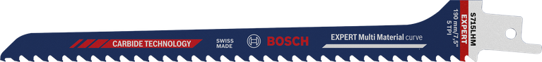 EXPERT Wood with Metal S715LHM Reciprocating Saw Blade 1-pc Bosch EXPERT Wood with Metal S715LHM reciprocating saw blade.