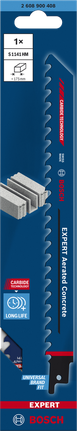 EXPERT ‘Aerated Concrete’ S 1141 HM Reciprocating Saw Blade 1-pc Bosch EXPERT Aerated Concrete S 1141 HM saw blade for long life cutting.