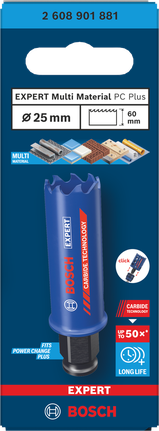 Bosch 25×60 mm Expert Multi Material hole saw.