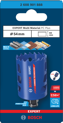 Bosch 54 mm Multi Material hole saw.