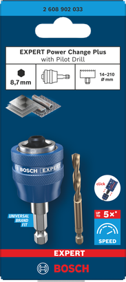 Bosch Expert Power Change Plus arbor with 8.7 mm pilot drill.