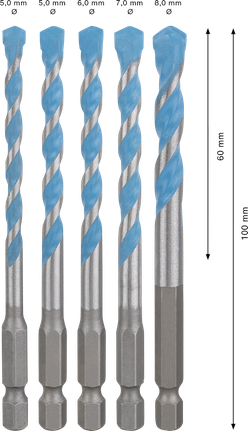 Bosch EXPERT HEX-9 Multi Construction Drill Bit Set 5 pcs.