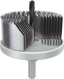 Bosch wood and drywall arbored hole saw set, 25-68 mm.