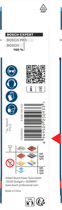 Bosch EXPERT HEX-9 Multi Construction Drill Bit packaging.