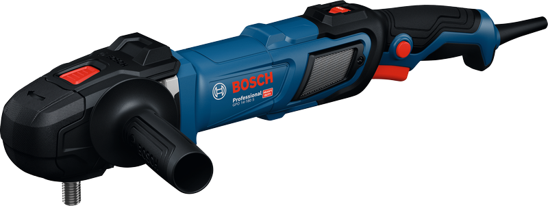 Bosch GPO 14-180 S angle polisher with ergonomic handle.