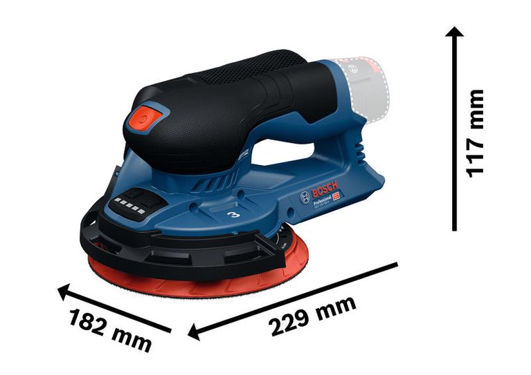 Bosch GEX 12V-150-3 cordless random orbit sander.